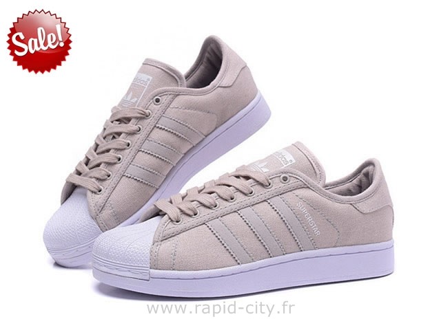 adidas superstar beige femme