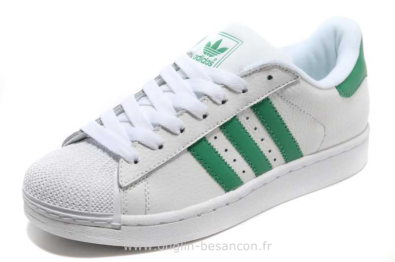 adidas superstar blanc et verte