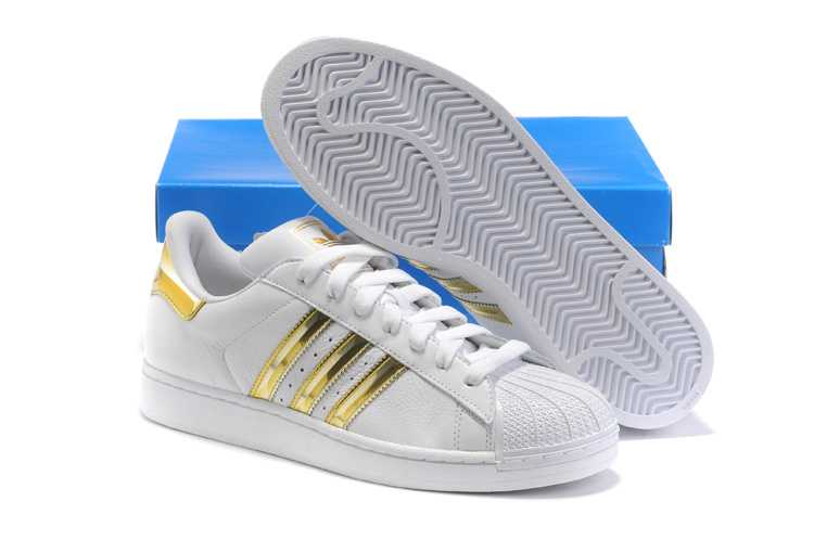 adidas superstar femme or et blanc
