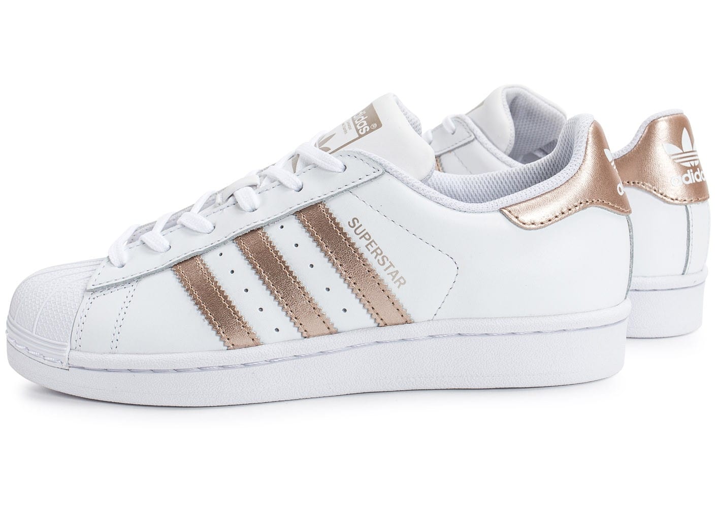 adidas superstar w chaussures rose blanc
