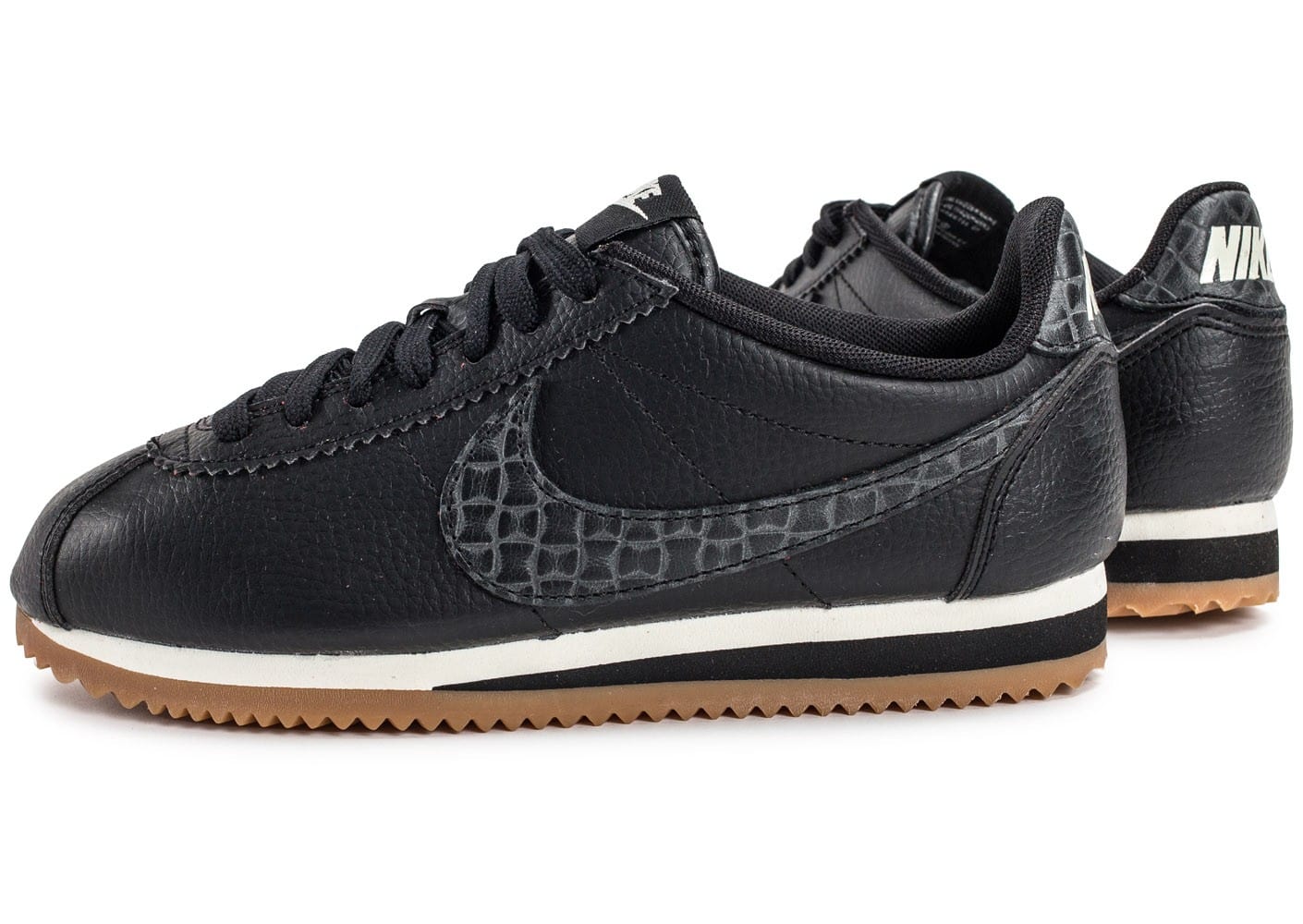 nike cortez leather lux noir