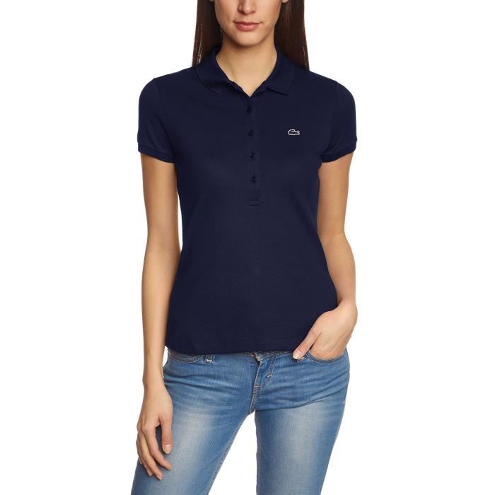 polo lacoste femme bleu marine
